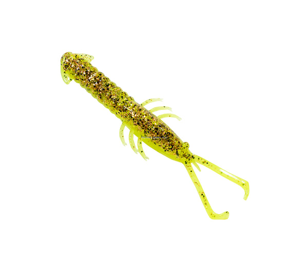 Z Man EZ ShrimpZ Rigged Glow/Chartreuse Tail