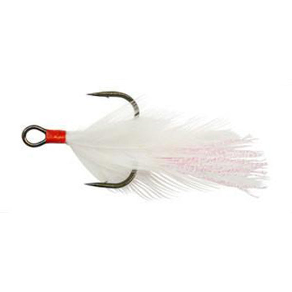Gamakatsu Treble Hook Feathered White-red Size 4 2ct for sale online