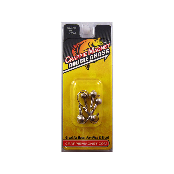 Crappie Magnet Double Cross Jig Heads Chartreuse / 1/16 oz