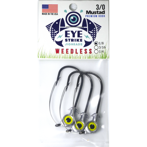  Z-Man WEJH18-05PK3 Weedless Eye Jigheads 1/8 oz Chartreuse 3  Pack Pack : Sports & Outdoors