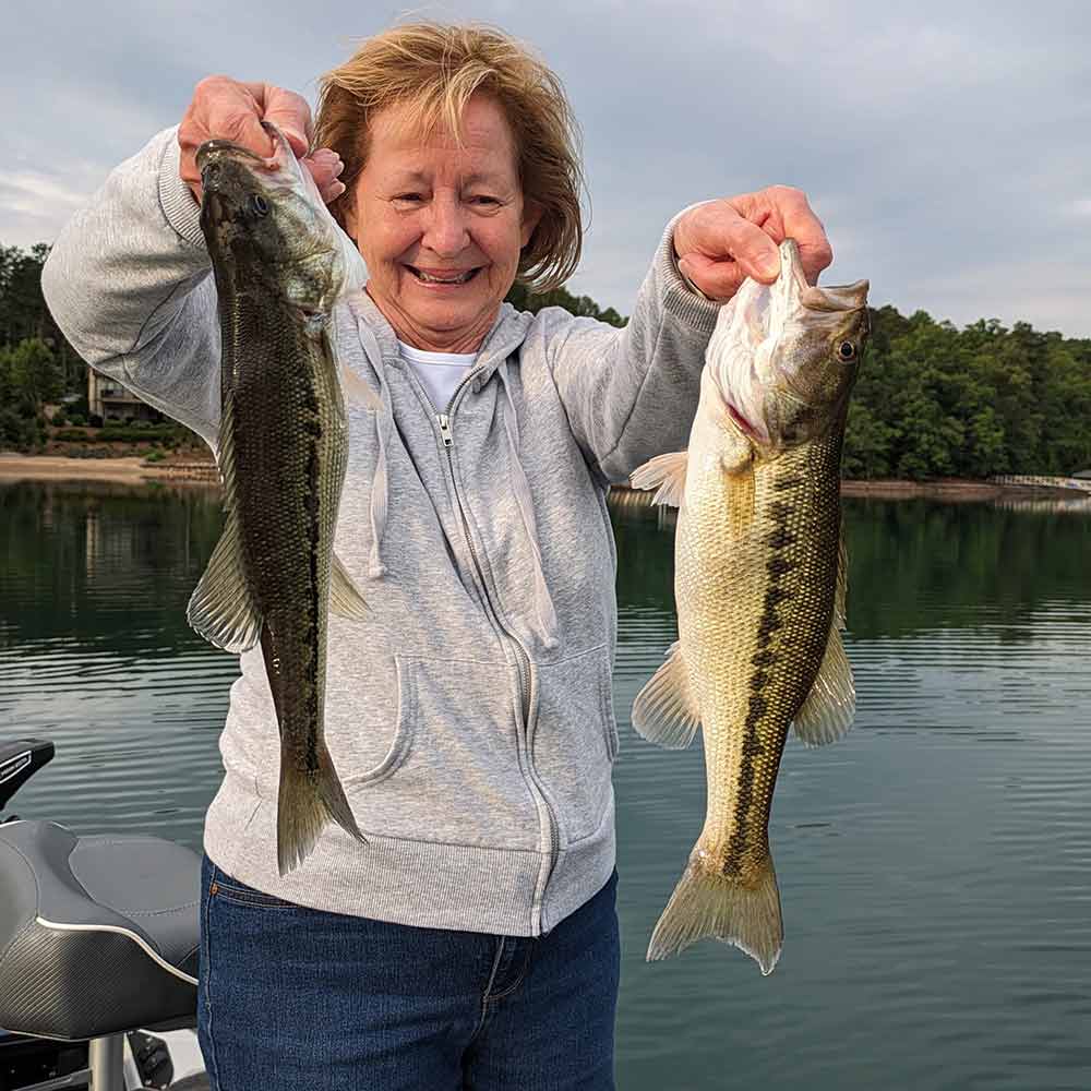 A topwater double this week with Guide Charles Townson