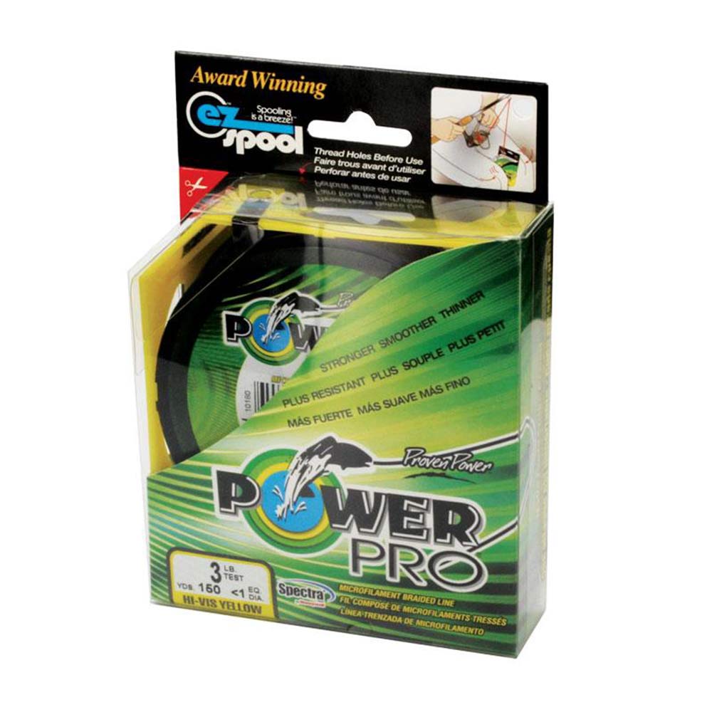 PowerPro Braided Spectra Fiber Line Hi-Vis Yellow - 15LB - 1500 Yds