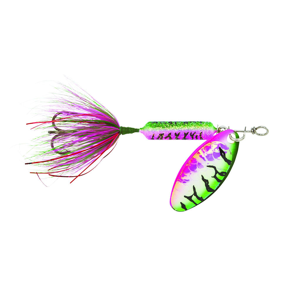 Wordens Rooster Tail InLine Spinner, 2 34, 14 Oz Treble Hook, Snow With Red  Hook 212R-SNOW